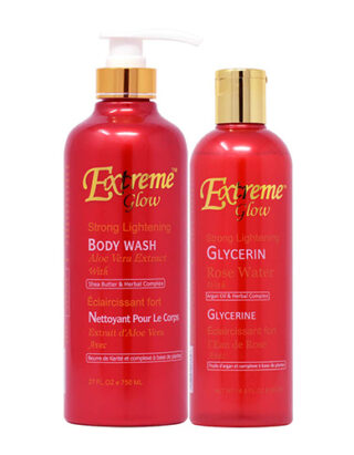 Extreme Glow Bottle Package-2 (Body Wash 27oz + Glycerin 16.8oz)