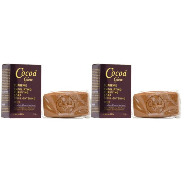 Buy Cocoa Glow Supreme Exfoliating Purifying Soap (Pack of 2) || OBS