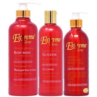 Extreme Glow Bottle Package-1 (Body Wash 27oz + Glycerine + Lotion 16.8oz)